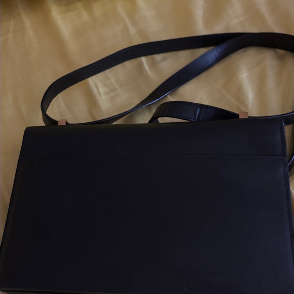 Yves Saint Laurent 💯 Authentic Midnight Black/ Blue Crossbody Bag - Picture 4 of 8